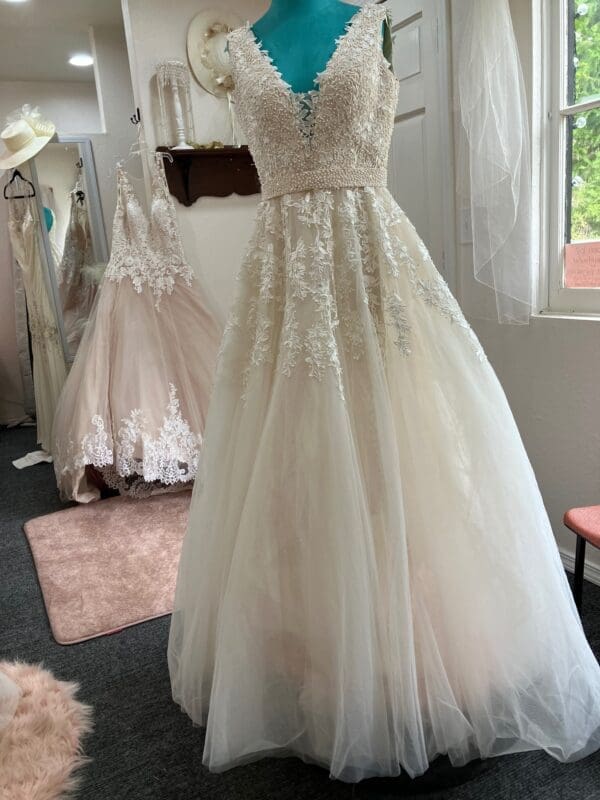 Elegant beaded gown